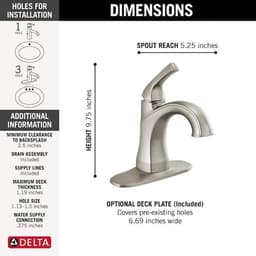 Delta Portwood Single Hole Single-Handle Bathroom Faucet in SpotShield Brushed Nickel 15770LF-SP - qld5mhdeugugrj2hrjcg@2x.jpg
