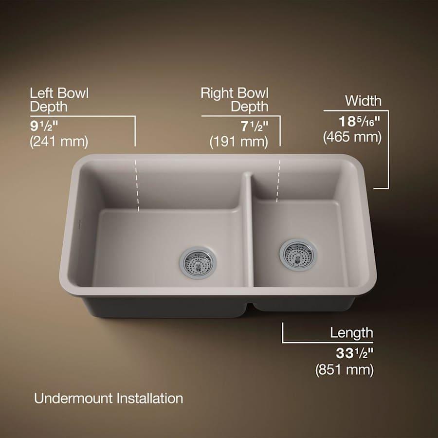 Cairn Slim Divide 33-1/2" Undermount Double Bowl Neoroc Granite Composite Kitchen Sink with Large Bowl Sink Rack - qlgigqwghrbcujegp7cv@2x.jpg