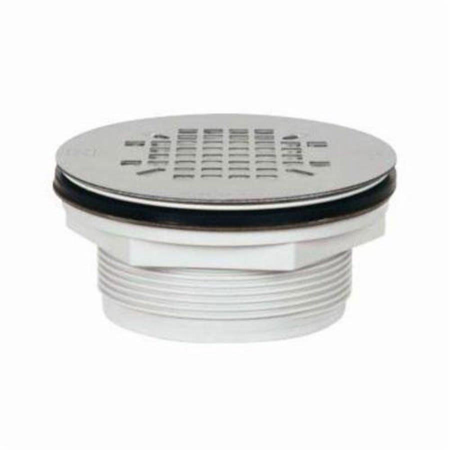 Shower Module Drain, 2 in, No Caulk, 4-1/4 in, Grid, PVC Drain, Stainless Steel - qmtrh49ak4wjmw0nbclz@2x.jpg