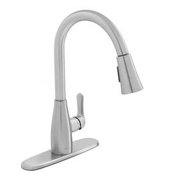 McKenna Single-Handle Pull Down Sprayer Kitchen Faucet in Stainless Steel with TurboSpray and FastMount - qn46tznsv9136ewi9lyq@2x.jpg