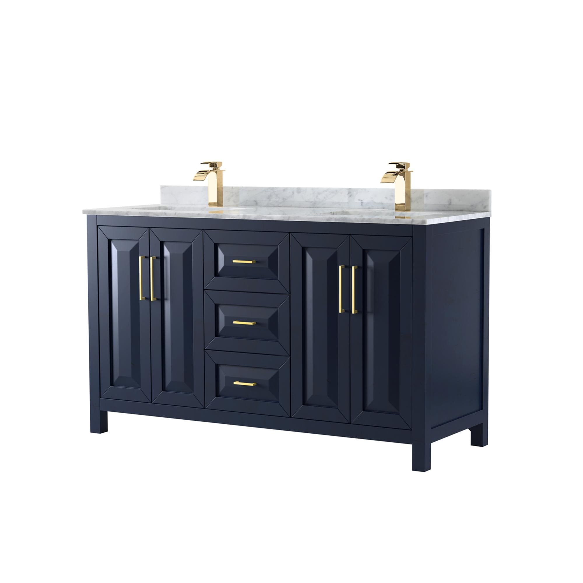 Daria Double Bathroom Vanity - 60W x 35.75H x 22D