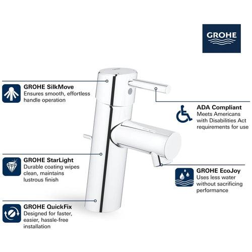 Concetto 1.2 GPM Single Handle Single Hole Bathroom Faucet with SilkMove Ceramic Disc Cartridge - Free Metal Drain Assembly with purchase - qnzzgod6ivi6cxl1u3ml_x500.jpg