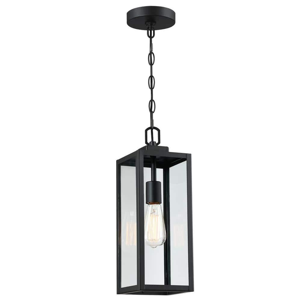 1-Light Matte Black Outdoor/Indoor Pendant Light with Clear Glass Shade - qpmnupbmftjns1dxmf9f@2x.jpg