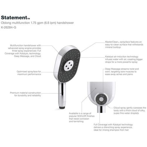 Statement 1.75 GPM Multi Function Hand Shower with MasterClean Sprayface and Katalyst Air Induction Technology - qpvr4975wbglocf6zngi_x500.jpg