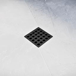 Pro Drain Cover, 3.75 in L x 3.75 in W, Stainless Clad/ Polycarbonate, Matte Black - qqpmkwnuirwub0v165wv@2x.jpg