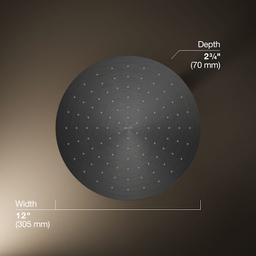 Contemporary Round 12" Single Function 2.5 GPM Rainhead with MasterClean Sprayface and Katalyst Air-Induction Technology - qqwerlrkyr1s3bssgw2t@2x.jpg