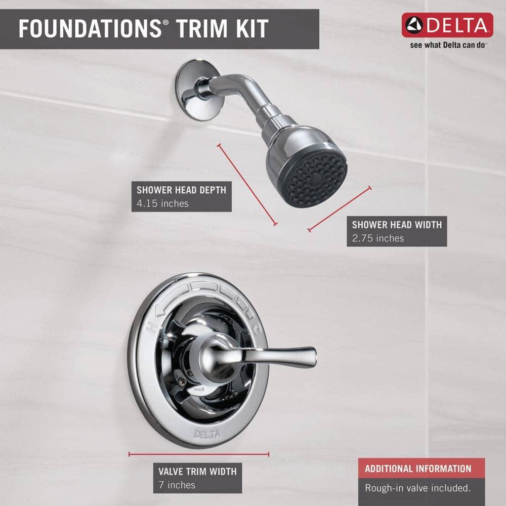 Foundations Single-Handle 1-Spray Shower Faucet in Chrome (Valve Included) - qrjmyt2zfq4ohznibwdg@2x.jpg