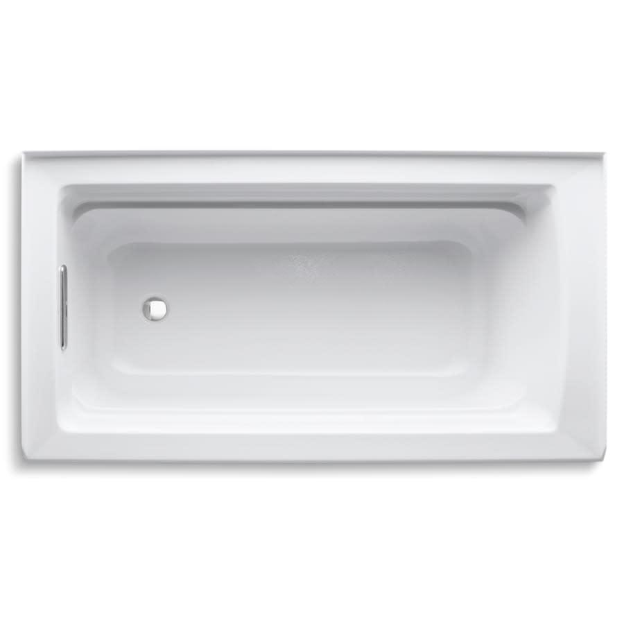 Archer Collection 60" Three Wall Alcove Soaker Bath Tub with Armrests, Lumbar Support and Left Drain - qrpdltocxdzdopolygtf@2x.jpg
