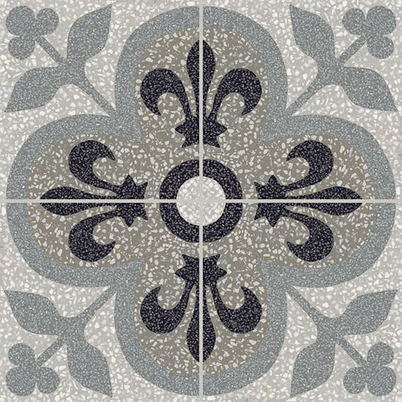 D_Segni Terrazzo Fleur-De-Lis Matte 8X8 Matte