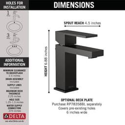Delta Modern Project-Pack Single Hole Single-Handle Bathroom Faucet in Matte Black 567LF-BLGPM-PP - qsjwyddvfunpfsfb9x6l@2x.jpg