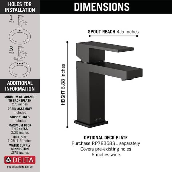 Delta Modern Project-Pack Single Hole Single-Handle Bathroom Faucet in Matte Black 567LF-BLGPM-PP - qsjwyddvfunpfsfb9x6l@2x.jpg