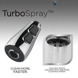 McKenna Single-Handle Pull Down Sprayer Kitchen Faucet in Stainless Steel with TurboSpray and FastMount - qthfyqd0aqqx13pebtip@2x.jpg