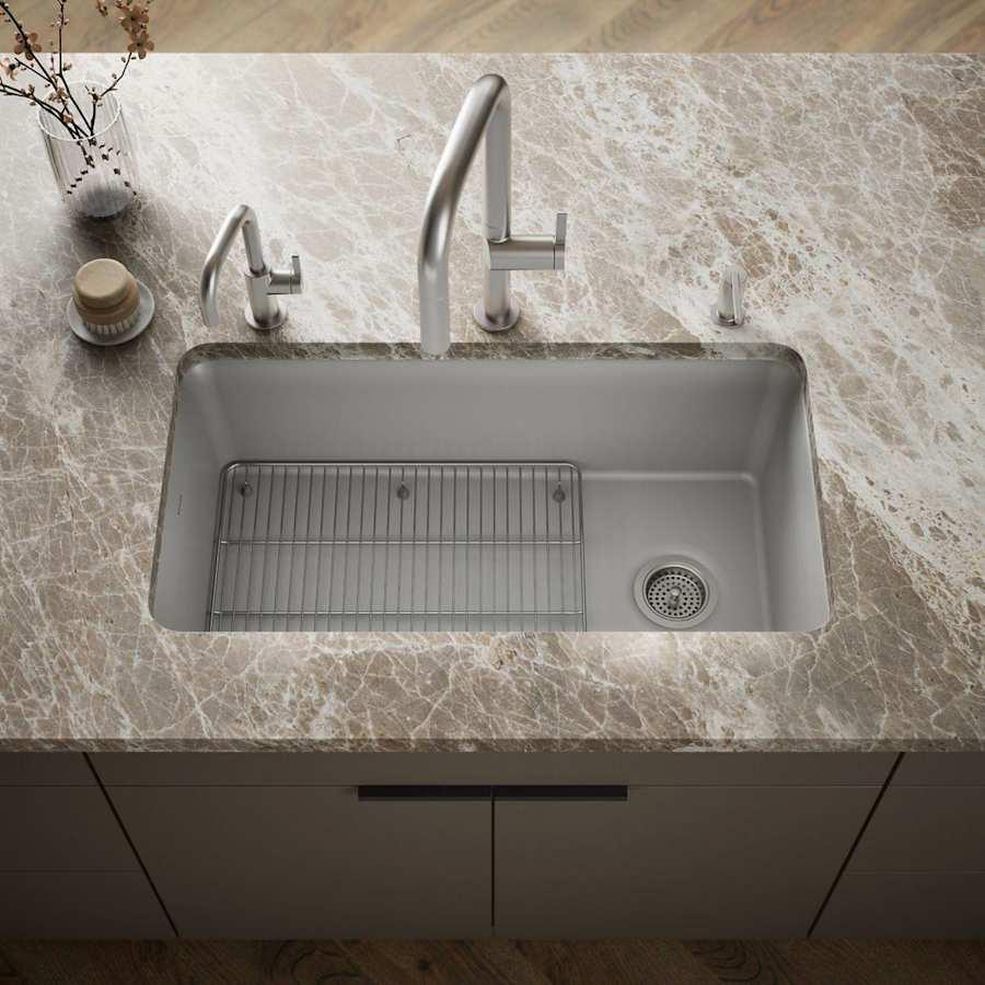 Cairn 33-1/2" Undermount Single Bowl Neoroc Granite Composite Kitchen Sink with Bottom Sink Rack - qw4tbwtikuxoo9fv2xfu@2x.jpg