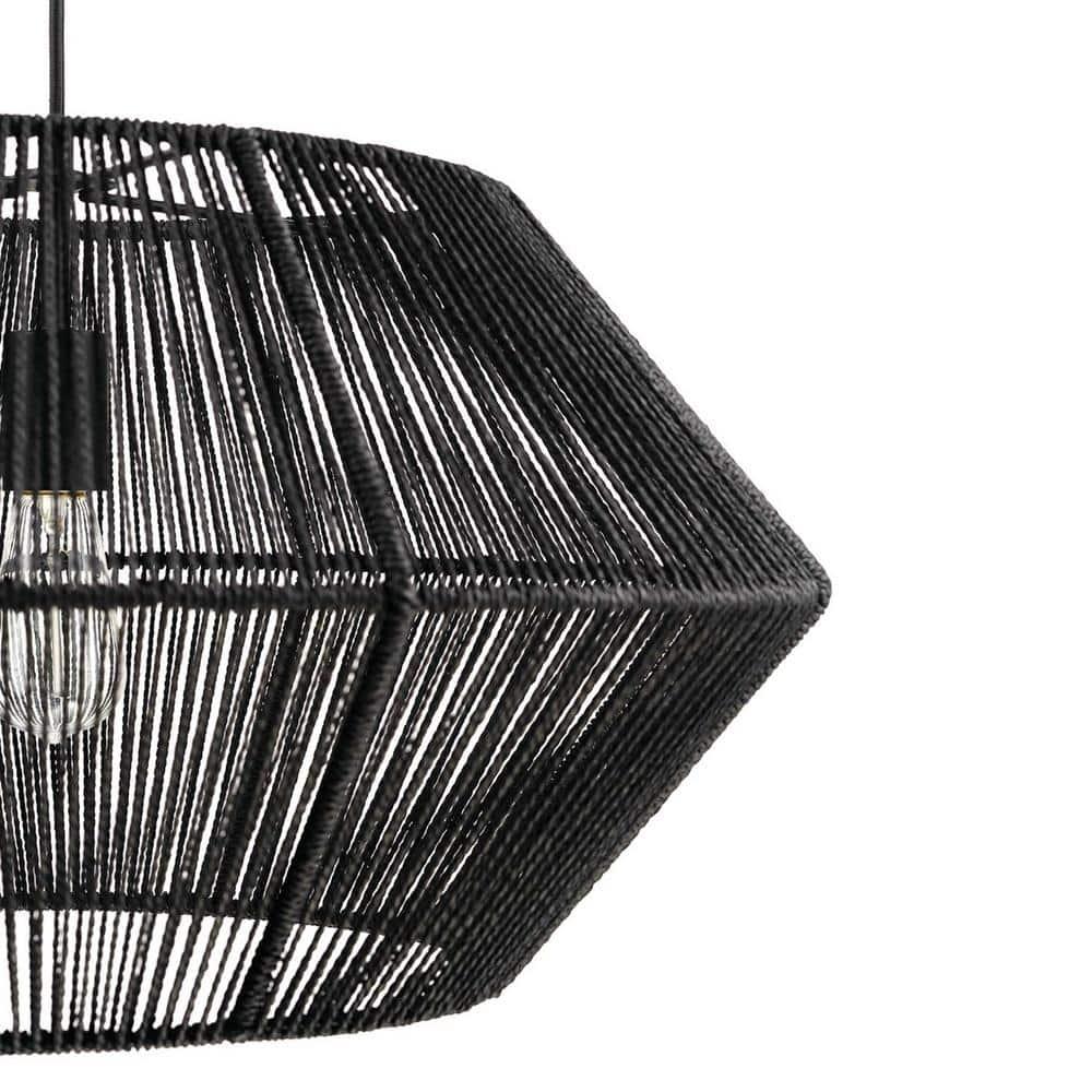Terra 1-Light Matte Black Chandelier with Natural Twine Shade and Designer Black Cloth Hanging Cord - qxegluhcatuvvooxovcf@2x.jpg