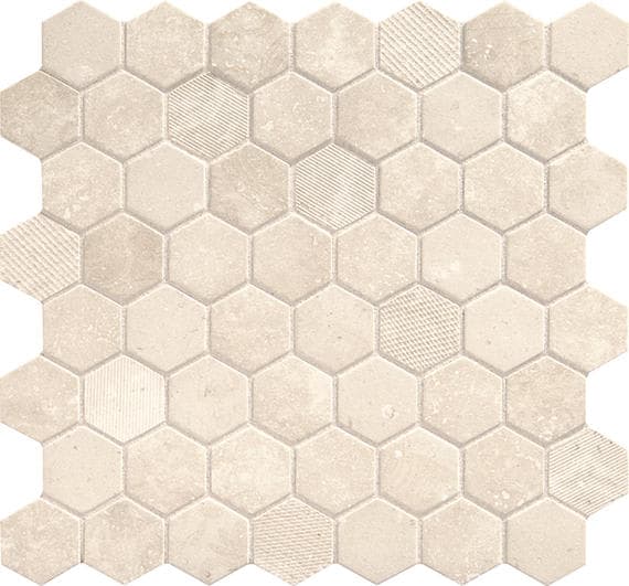 Vintage Hex Antique Beige Hexagon 1.5X1.5 Matte