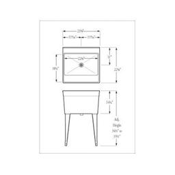 Utility Sink, 1 Basin, Floor Mount, Plastic, White - qyptykycj3hmfnpocto5@2x.jpg