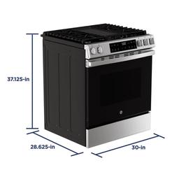 30 in. 5-Burners Slide-In Gas Range in Stainless Steel with Crisp Mode - qzlrc58sftk7jafmedbt@2x.jpg