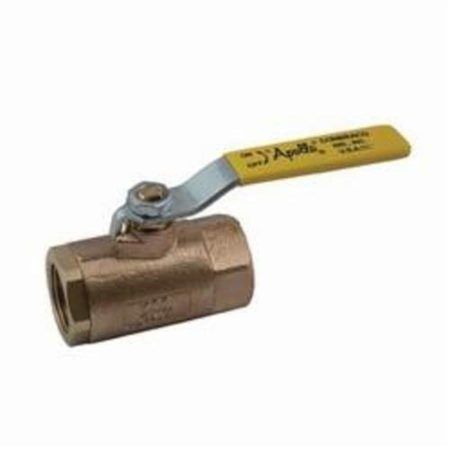 2-Piece Ball Valve, 3/8 in, FNPT, Standard Port, Plated Brass Ball, Bronze