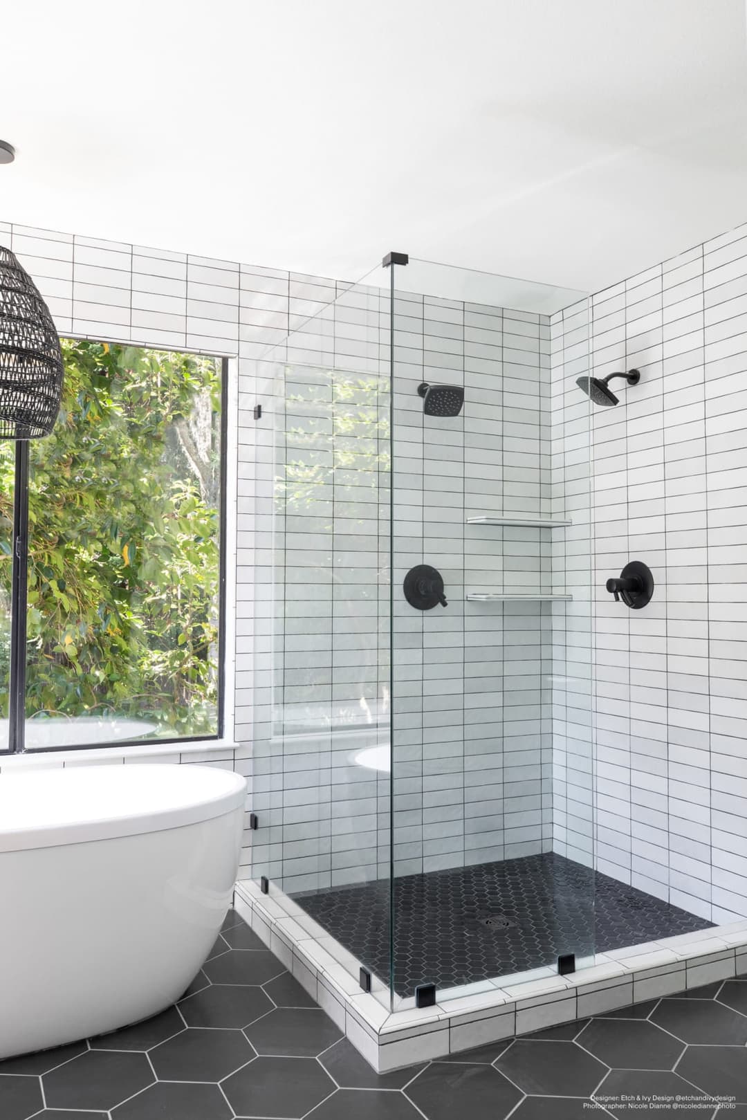 Makoto 10" x 11.5" Hexagon Matte Porcelain Tile in Kuroi Black - radaebkq9bjbsqhsvziq@2x.jpg