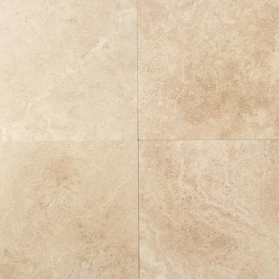 Travertine Mediterranean Ivory Square 12X12 Honed