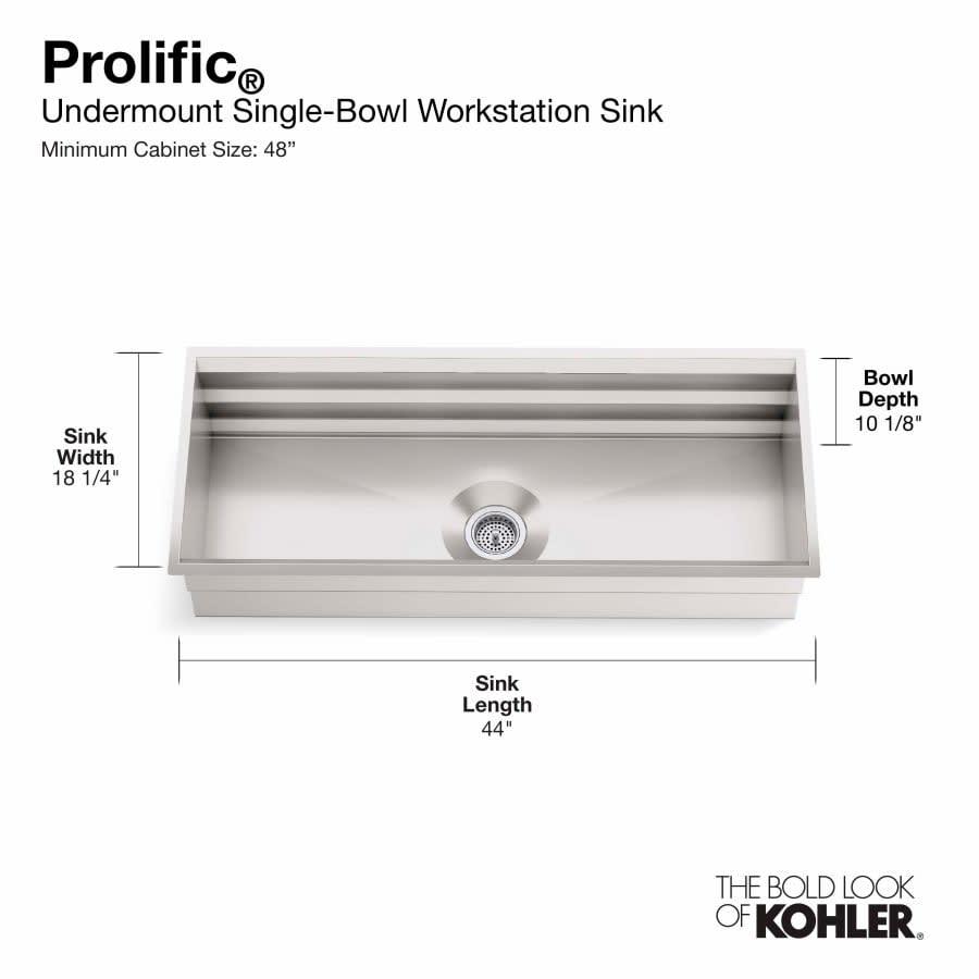 Prolific 44" Undermount Single Bowl Stainless Steel Kitchen Sink with Accessories Included - rckj2ny4f4cypzacnodi@2x.jpg