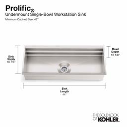 Prolific 44" Undermount Single Bowl Stainless Steel Kitchen Sink with Accessories Included - rckj2ny4f4cypzacnodi@2x.jpg
