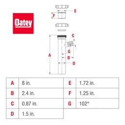 1.5 in. x 8-3/4 in. Branch Tailpiece Plastic Slip Joint - rcozwuolamqnmaduqqye@2x.jpg