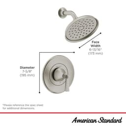 American Standard Rumson Single-Handle 1-Spray Shower Faucet with 1.8 GPM in Matte Black (Valve Included) 7417501.243 - rd01hdft6lyidpeuohxn@2x.jpg