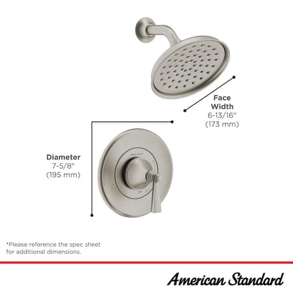 American Standard Rumson Single-Handle 1-Spray Shower Faucet with 1.8 GPM in Matte Black (Valve Included) 7417501.243 - rd01hdft6lyidpeuohxn@2x.jpg