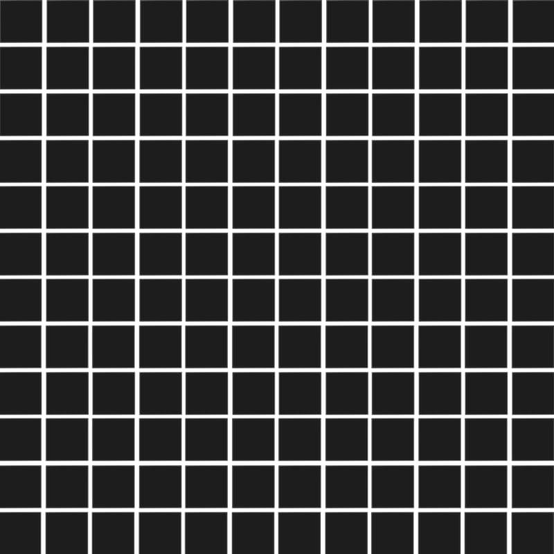MG BLACK 1X1 SQUARES 12X12 MOSAIC