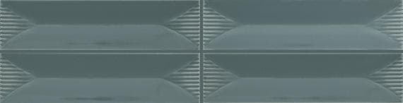 Color Story Pinstripes Tranquility Rectangle, Fluted 2X8 Glossy