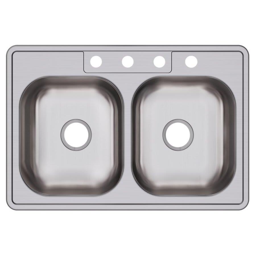 Dayton® Double Bowl Kitchen Sink, Top Mount, ADA, 33 x 22 in, 6-3/8 in Bowl Depth, 4-Hole, 22 ga Satin Steel, Stainless - re0ok0iwxjbnqos8e9w1@2x.jpg
