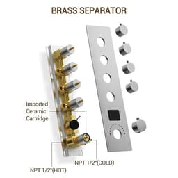YAWWALK Thermostatic 15-Spray 16 in. Ceiling Mount Square LED Mood Lighting Shower System with Valve in Brushed Nickel CR1-S027-16NI-1 - rfilmjqhdlwf6adeehll@2x.jpg