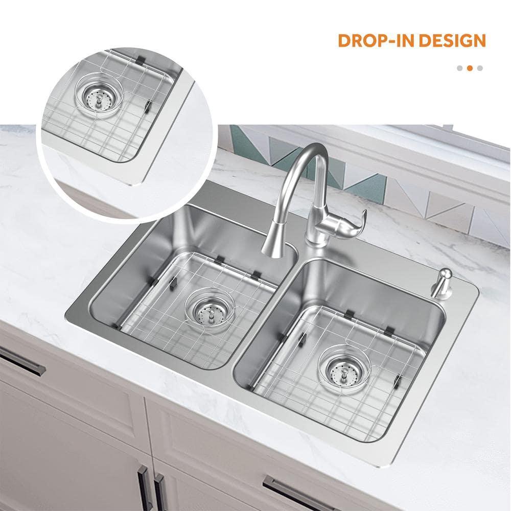Bratten 33 in. Drop-In 50/50 Double Bowl 18 Gauge Stainless Steel Kitchen Sink with Accessories - rgtox76xxymhblghwcds@2x.jpg
