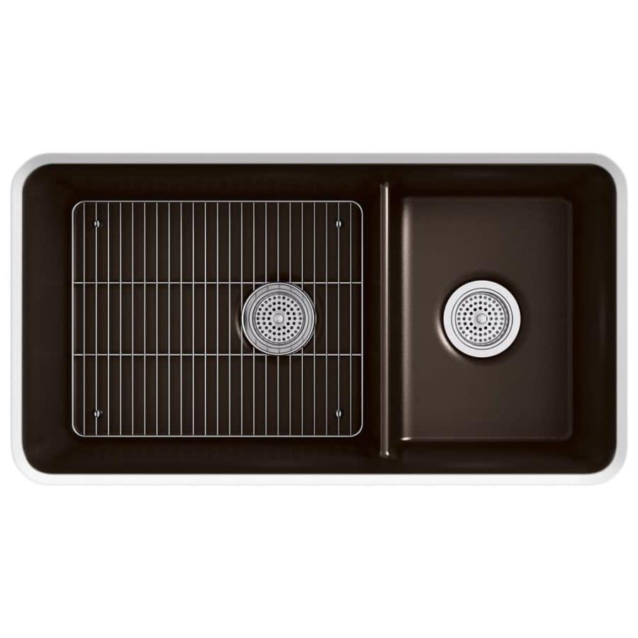 Cairn Slim Divide 33-1/2" Undermount Double Bowl Neoroc Granite Composite Kitchen Sink with Large Bowl Sink Rack - rgumah0zzlikfxdhoqvz@2x.jpg