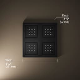 WaterTile Rain 9-7/8" Square 2.4 GPM Overhead Showering Panel with Four 22-Nozzle Fully Adjustable Sprayheads Featuring MasterClean Sprayfaces - rh05te5noy41gbjkuvan@2x.jpg