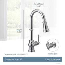 Paterson 1.5 GPM Single Hole Pull Down Kitchen Faucet with Duralast Cartridge and Reflex, PowerBoost, and Duralock Technologies - rh9rnflhhakyywqwrwng@2x.jpg