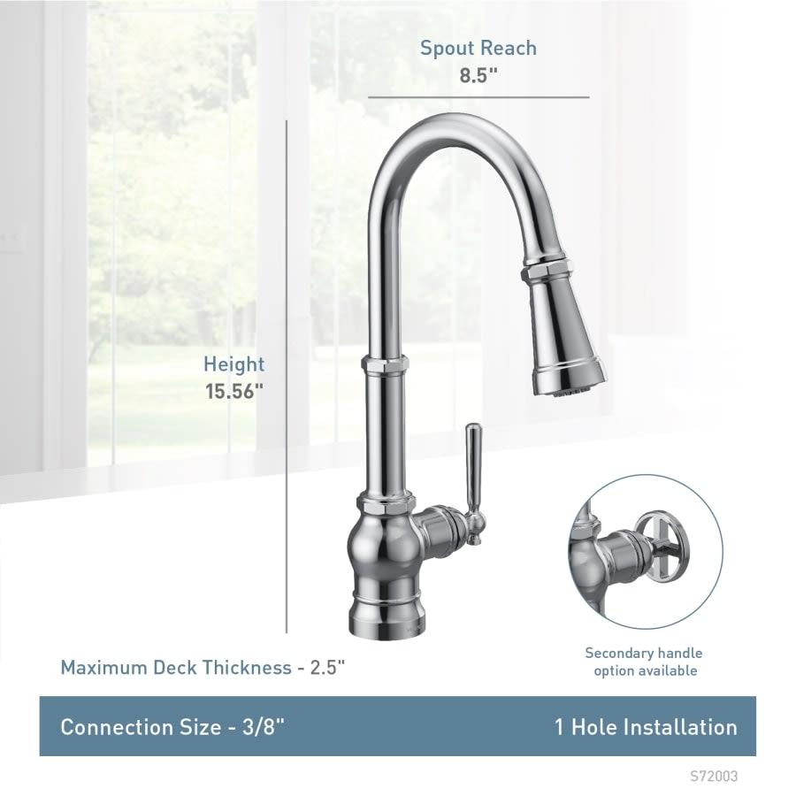 Paterson 1.5 GPM Single Hole Pull Down Kitchen Faucet with Duralast Cartridge and Reflex, PowerBoost, and Duralock Technologies - rh9rnflhhakyywqwrwng@2x.jpg