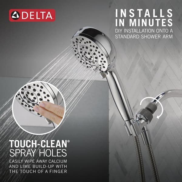 Delta ProClean 6-Spray Wall Mount Handheld Shower Head 1.75 GPM in Chrome 75719 - rjlxjyqgox4fwzrefeea@2x.jpg