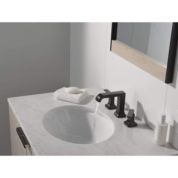 Delta Velum 8 in. Widespread Double Handle Bathroom Faucet with Drain Kit Included in Matte Black 3539LF-BLMPU - rkbzcibrojogswjvwzsc@2x.jpg