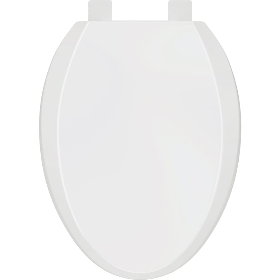 Elongated Closed-Front Toilet Seat with Quick Release and Easy Clean