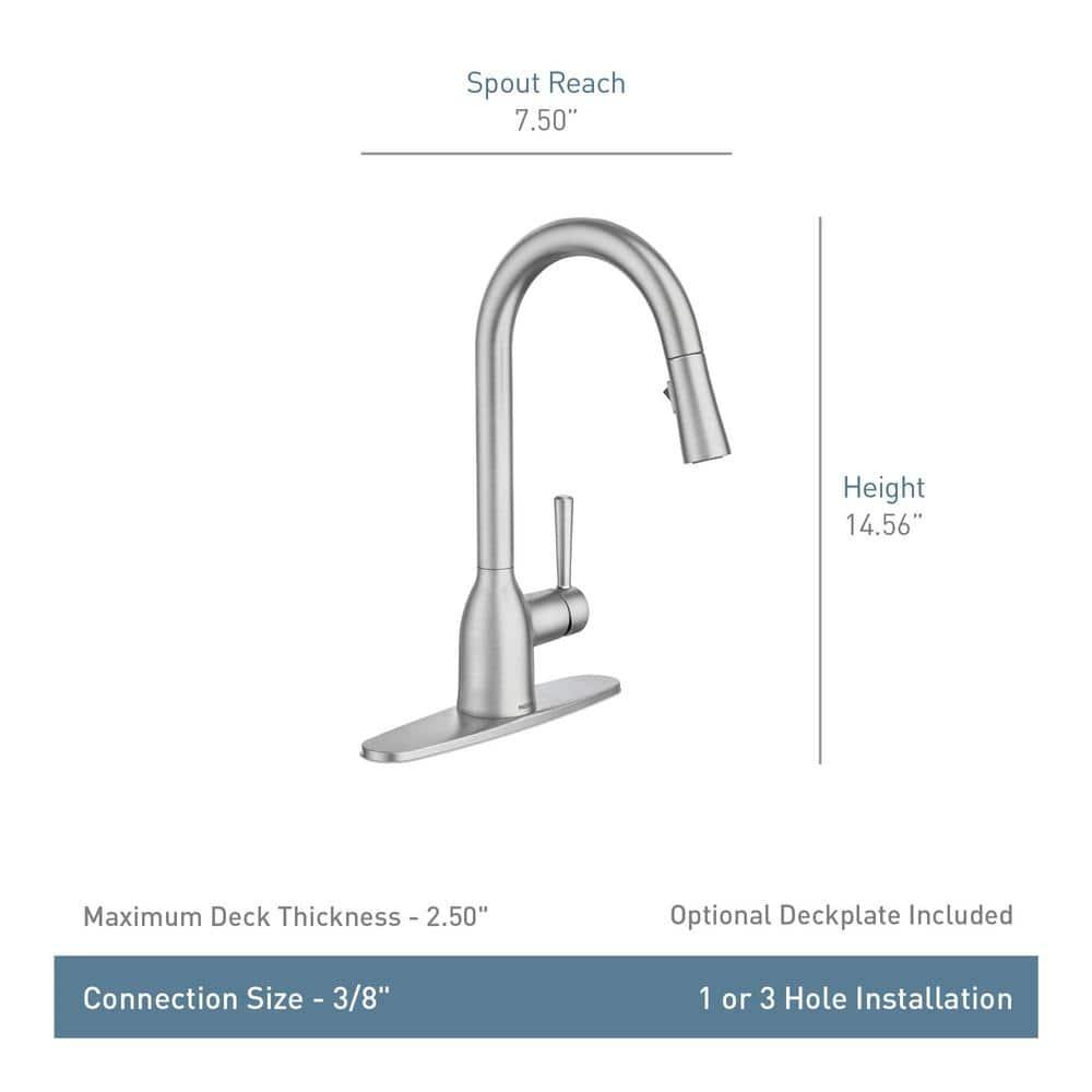 Adler Single-Handle Pull-Down Sprayer Kitchen Faucet with Reflex and Power Clean in Matte Black - rln55ieuefgpdicikkdd@2x.jpg