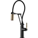 1.8 GPM Pre-Rinse Pull-Down Kitchen Faucet with Dual Jointed Articulating Arm, Knurled Handle and Black Hose - rln9yyedw8fv53yqe3ha@2x.jpg