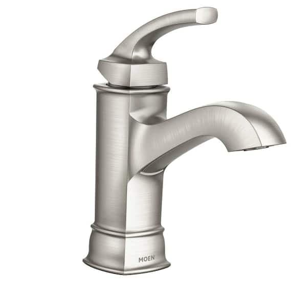 MOEN Hensley Single Hole Single-Handle Bathroom Faucet in Spot Resist Brushed Nickel WS84414MSRN - rnvzzbl3eocvbmgw2ale@2x.jpg