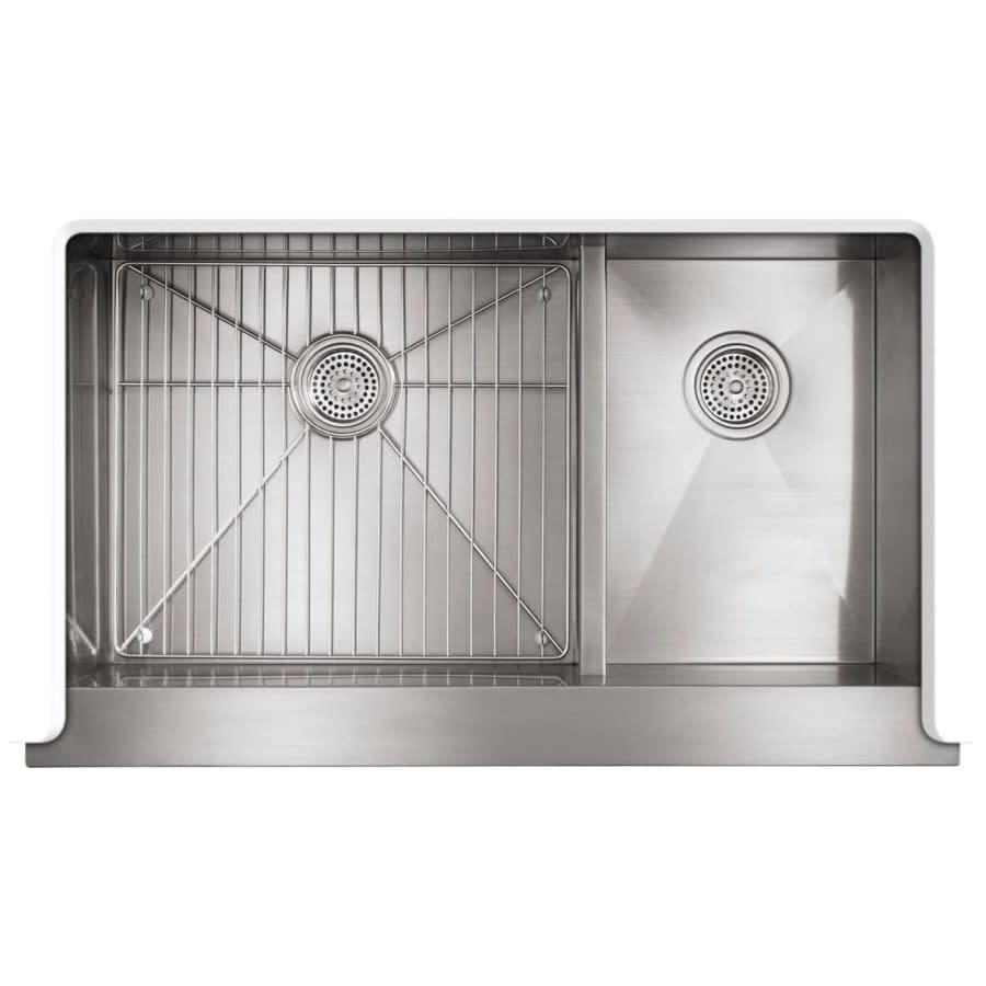 Vault 36" Double Basin Under-Mount 18-Gauge Stainless Steel Kitchen Sink with Self Trimming and Smart Divide - Includes Basin Rack - rphk2krylsq00cmcba4z@2x.jpg