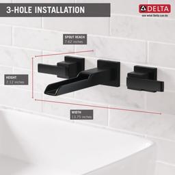 Ara 1.2 GPM Wall Mounted Waterfall Bathroom Sink Faucet - Metal Pop-up Drain Assembly Not Included - rpwih7kl0izn5ws5yd7w@2x.jpg