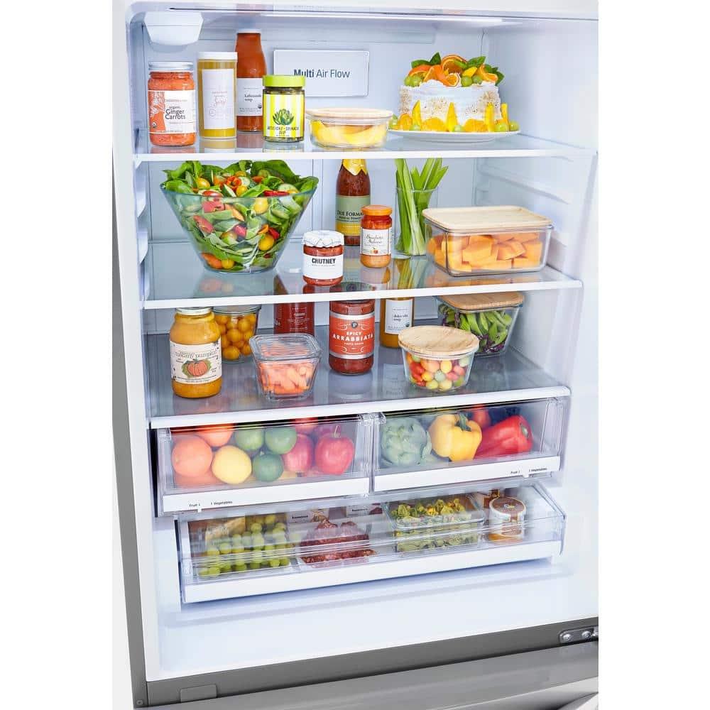 33 in. W 26 cu. ft. Bottom Freezer Refrigerator w/ Multi-Air Flow and Smart Cooling in PrintProof Stainless Steel - rpzpvleke8kbpwoks1v0@2x.jpg