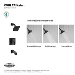 KOHLER Katun Single-Handle 3-Spray Tub and Shower Faucet in Matte Black (Valve Included) K-R78040-4E-BL - rrdhvanyk97tfrznokpn@2x.jpg
