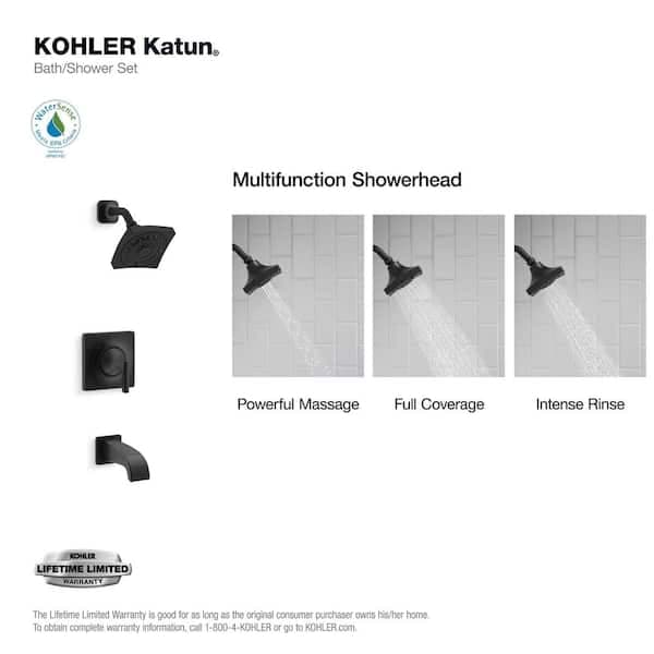 KOHLER Katun Single-Handle 3-Spray Tub and Shower Faucet in Matte Black (Valve Included) K-R78040-4E-BL - rrdhvanyk97tfrznokpn@2x.jpg