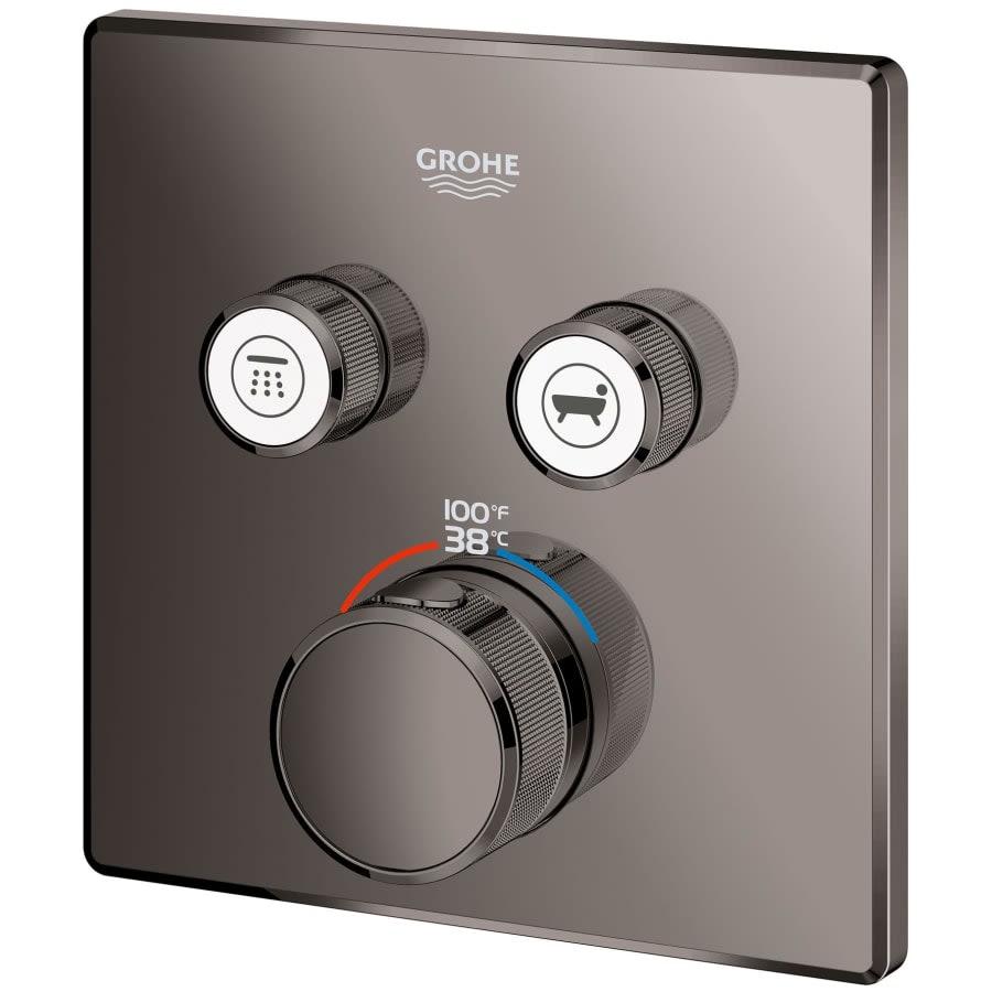Grohtherm Two Function Thermostatic Valve Trim Only with Triple Knob / Push Button Handles, Integrated Diverter, and Volume Control - Less Rough In - rsog8fdocqvpsyllytvu@2x.jpg